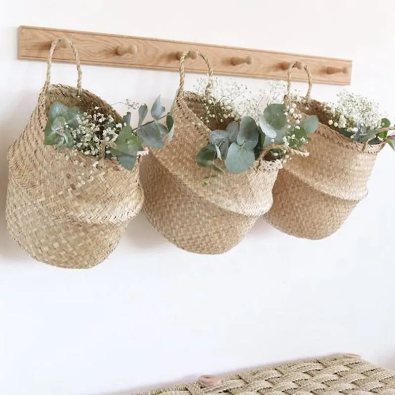 Seagrass Hanging Planter Basket